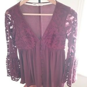 Burgundy  blouse